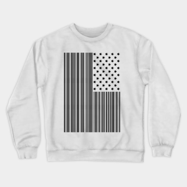 Bar Coded USA Crewneck Sweatshirt by TomWilkDesigns